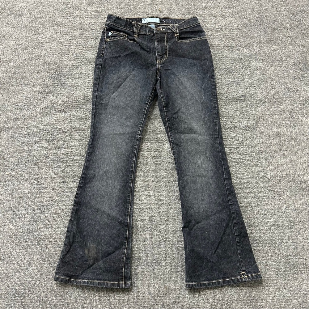 Tyte Jeans Womens Size 6P Dark Wash Flare Bootcut Stretch Denim Stain
